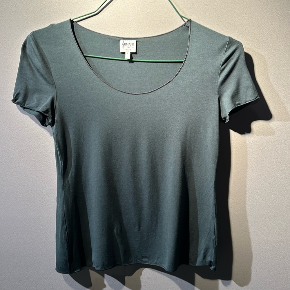 Armani Collezioni forest green knit top